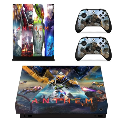 Anthem decal skin for Xbox one X Console and 2 Controllers Anthem decal skin for Xbox one X Console and 2 Controllers