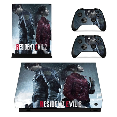 Resident Evil 2 decal skin for Xbox one X Console and 2 Co.. Resident Evil 2 decal skin for Xbox one X Console and 2 Co..