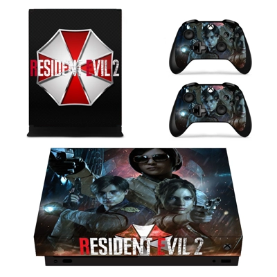 Resident Evil 2 decal skin for Xbox one X Console and 2 Co.. Resident Evil 2 decal skin for Xbox one X Console and 2 Co..