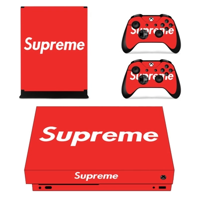 Supreme decal skin for Xbox one X Console and 2 Controllers Supreme decal skin for Xbox one X Console and 2 Controllers