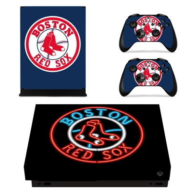 Boston Red Sox decal skin for Xbox one X Console and 2 Controllers