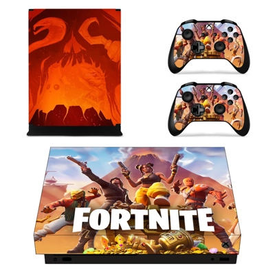 Fortnite decal skin for Xbox one X Console and 2 Controllers
