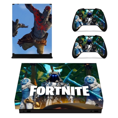 Fortnite decal skin for Xbox one X Console and 2 Controllers