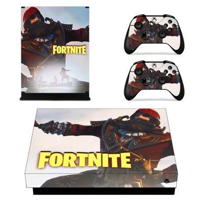 Fortnite decal skin for Xbox one X Console and 2 Controllers