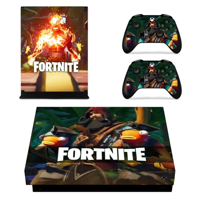 Fortnite decal skin for Xbox one X Console and 2 Controllers