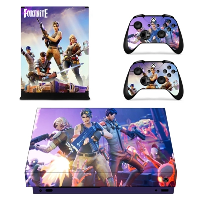 Fortnite decal skin for Xbox one X Console and 2 Controllers