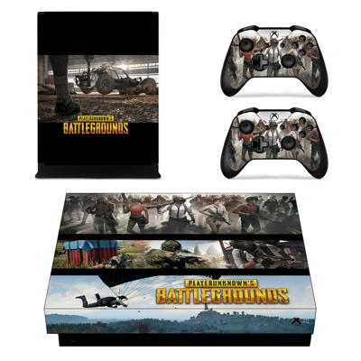 Playerunknown's Battlegrounds decal skin for Xbox one X Console and 2 Controllers