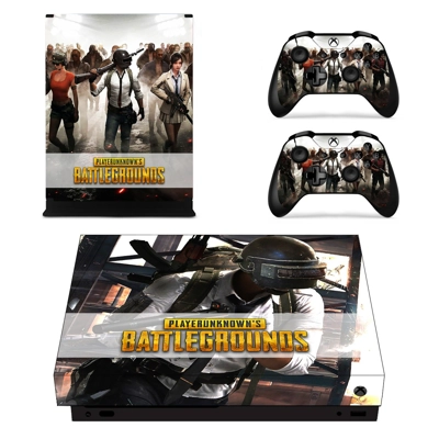 Playerunknown's Battlegrounds decal skin for Xbox one X Console and 2 Controllers