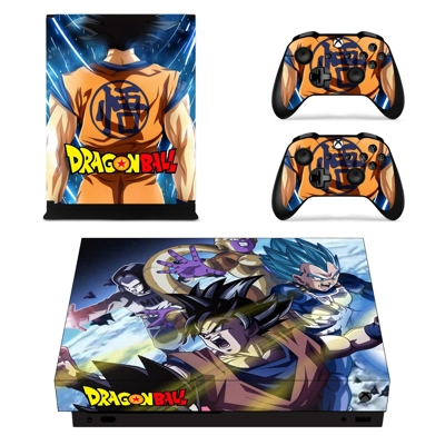Dragon Ball decal skin for Xbox one X Console and 2 Controllers