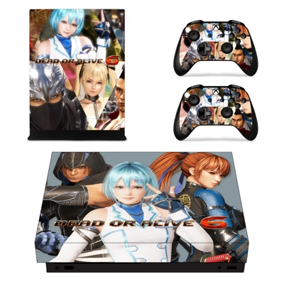 Dead or Alive 6 decal skin for Xbox one X Console and 2 Controllers