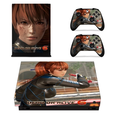 Dead or Alive 6 decal skin for Xbox one X Console and 2 Controllers