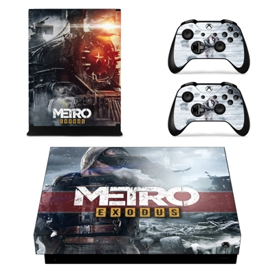 Metro Exodus decal skin for Xbox one X Console and 2 Controllers