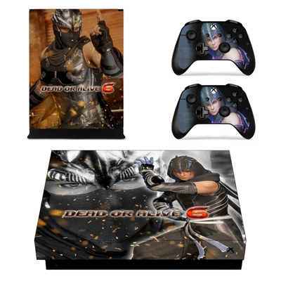 Dead or Alive 6 decal skin for Xbox one X Console and 2 Controllers