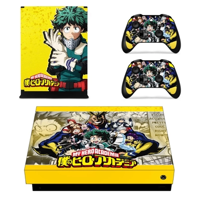 My Hero Academia decal skin for Xbox one X Console and 2 Controllers