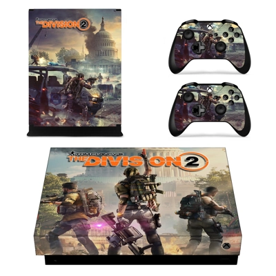 The Division 2 decal skin for Xbox one X Console and 2 Con.. The Division 2 decal skin for Xbox one X Console and 2 Con..