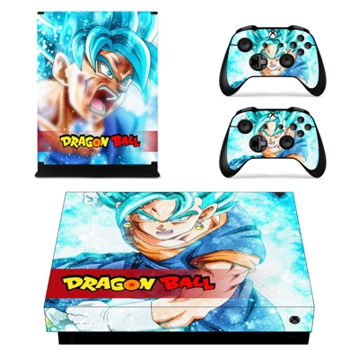 Dragon Ball decal skin for Xbox one X Console and 2 Controllers