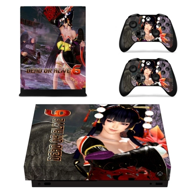 Dead or Alive 6 decal skin for Xbox one X Console and 2 Controllers