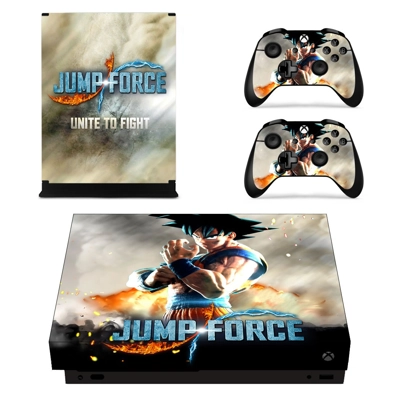 Jump Force decal skin for Xbox one X Console and 2 Controllers