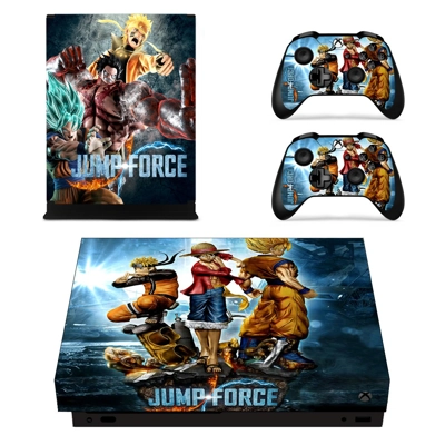 Jump Force decal skin for Xbox one X Console and 2 Control.. Jump Force decal skin for Xbox one X Console and 2 Control..