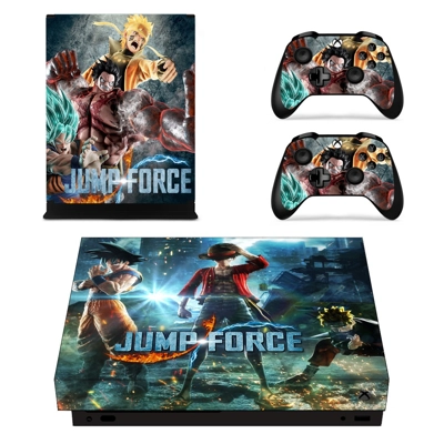 Jump Force decal skin for Xbox one X Console and 2 Control.. Jump Force decal skin for Xbox one X Console and 2 Control..
