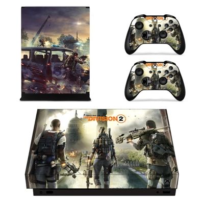 The Division 2 decal skin for Xbox one X Console and 2 Con.. The Division 2 decal skin for Xbox one X Console and 2 Con..