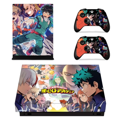 My Hero Academia decal skin for Xbox one X Console and 2 Controllers