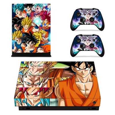 Dragon Ball decal skin for Xbox one X Console and 2 Controllers