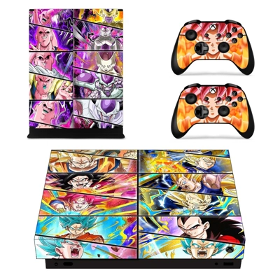 Dragon Ball decal skin for Xbox one X Console and 2 Controllers