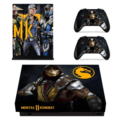 Mortal Kombat 11 decal skin for Xbox one X Console and 2 Controllers