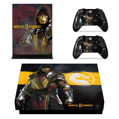 Mortal Kombat 11 decal skin for Xbox one X Console and 2 Controllers