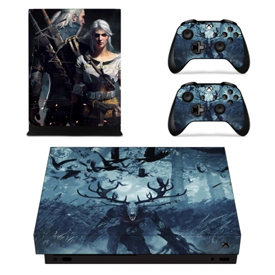 The Witcher wild Hunt decal skin for Xbox one X Console an.. The Witcher wild Hunt decal skin for Xbox one X Console an..