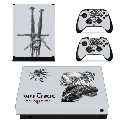 The Witcher wild Hunt decal skin for Xbox one X Console an.. The Witcher wild Hunt decal skin for Xbox one X Console an..