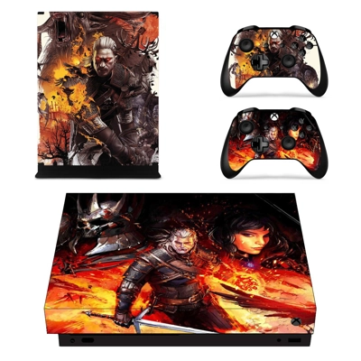 The Witcher wild Hunt decal skin for Xbox one X Console an.. The Witcher wild Hunt decal skin for Xbox one X Console an..