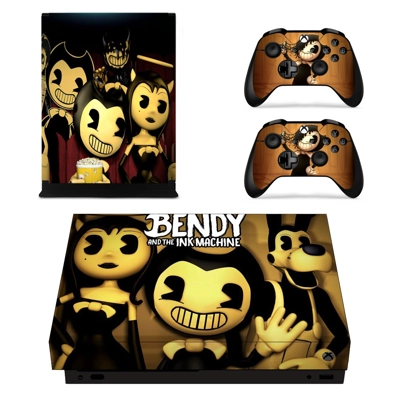 Bendy and the Ink Machine decal skin for Xbox one X Console and 2 Controllers