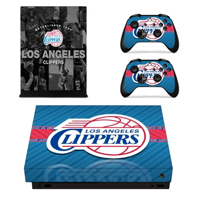 Los Angeles Clippers decal skin for Xbox one X Console and 2 Controllers