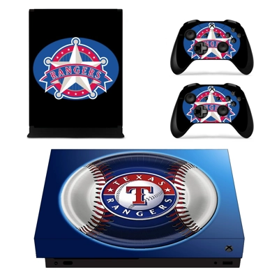 Texas Rangers decal skin for Xbox one X Console and 2 Controllers