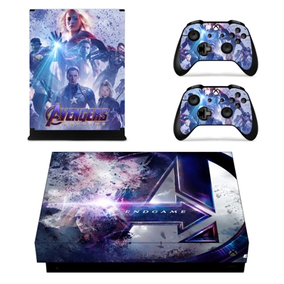 Avengers Endgame decal skin for Xbox one X Console and 2 Controllers