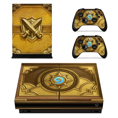 Hearthstone decal skin for Xbox one X Console and 2 Controllers