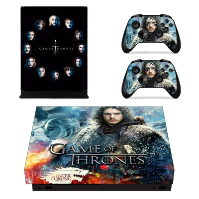 Game of Thrones decal skin for Xbox one X Console and 2 Co..