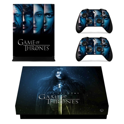 Game of Thrones decal skin for Xbox one X Console and 2 Co..