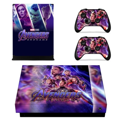 Avengers Endgame decal skin for Xbox one X Console and 2 C..