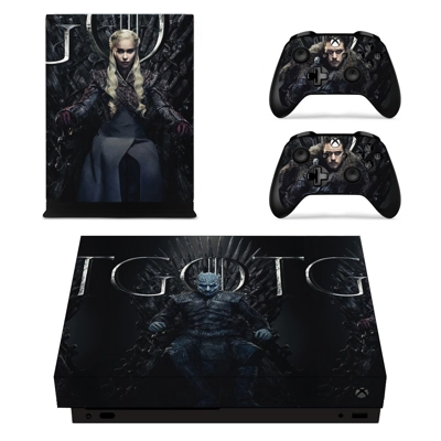 Game of Thrones decal skin for Xbox one X Console and 2 Co..