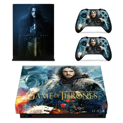 Game of Thrones decal skin for Xbox one X Console and 2 Co..