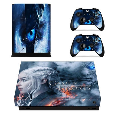 Game of Thrones decal skin for Xbox one X Console and 2 Controllers