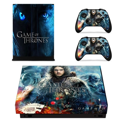 Game of Thrones decal skin for Xbox one X Console and 2 Co..
