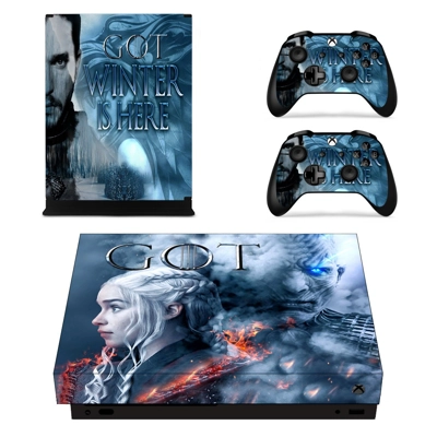 Game of Thrones decal skin for Xbox one X Console and 2 Co..