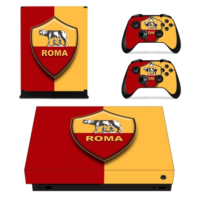 AS Roma decal skin for Xbox one X Console and 2 Controllers AS Roma decal skin for Xbox one X Console and 2 Controllers