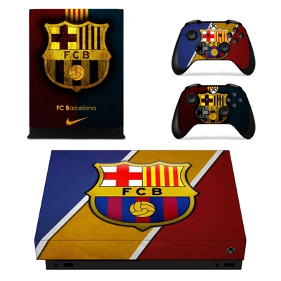 FC Barcelona decal skin for Xbox one X Console and 2 Controllers