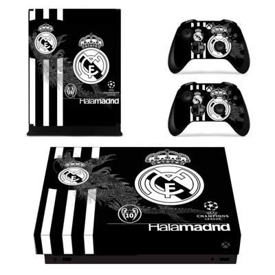 Real Madrid FC decal skin for Xbox one X Console and 2 Con..