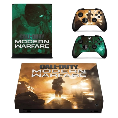Call of Duty modern warfare decal skin for Xbox one X Console and 2 Controllers